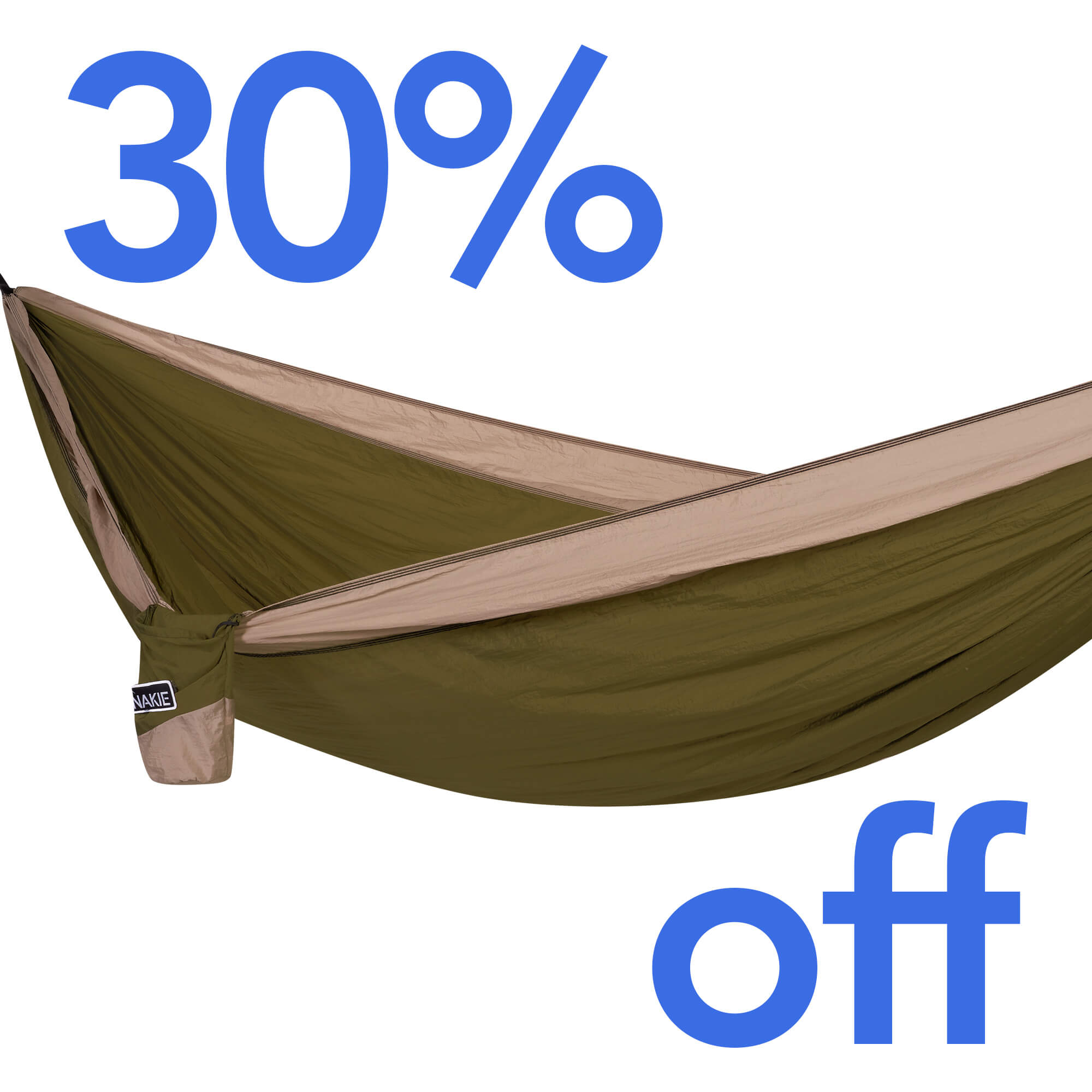 Olive Green Recycled Hammock with Straps