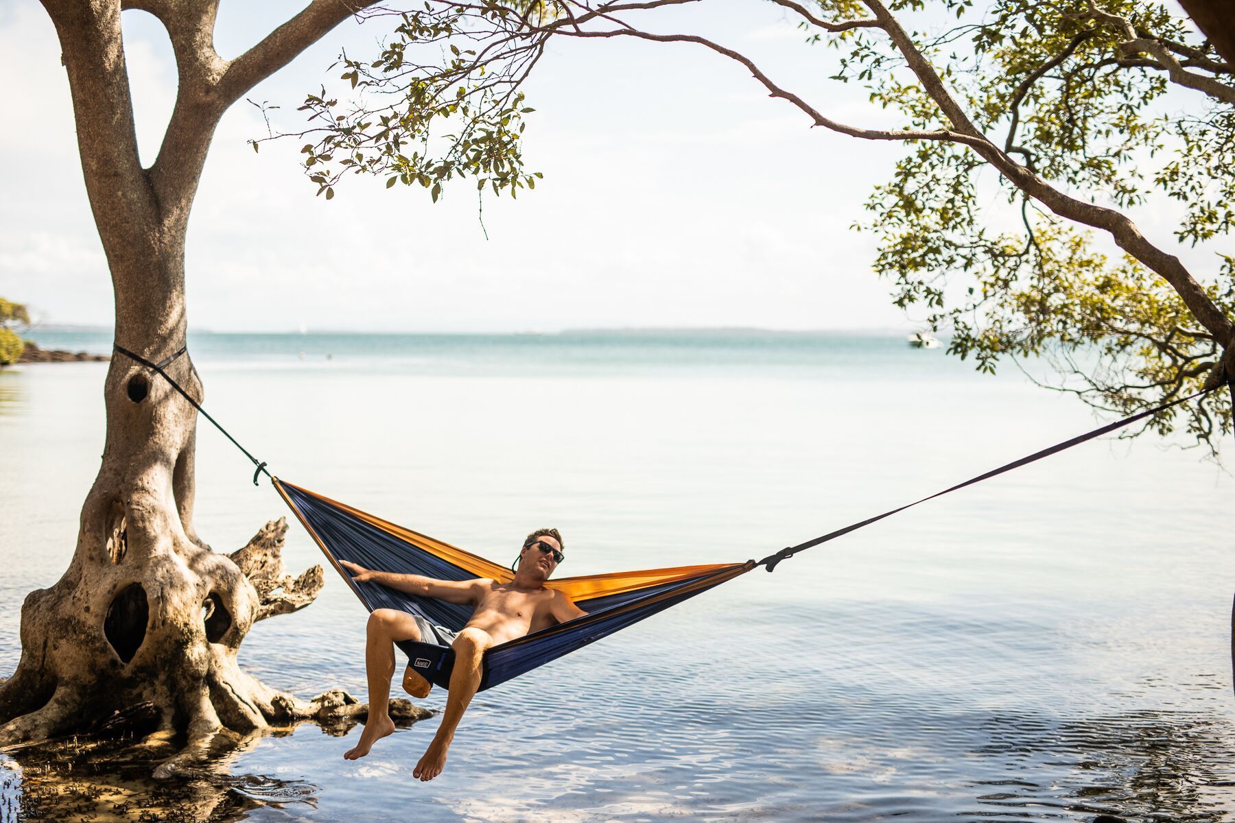 River Blue - Recycled Double Hammock with Straps - Nakie