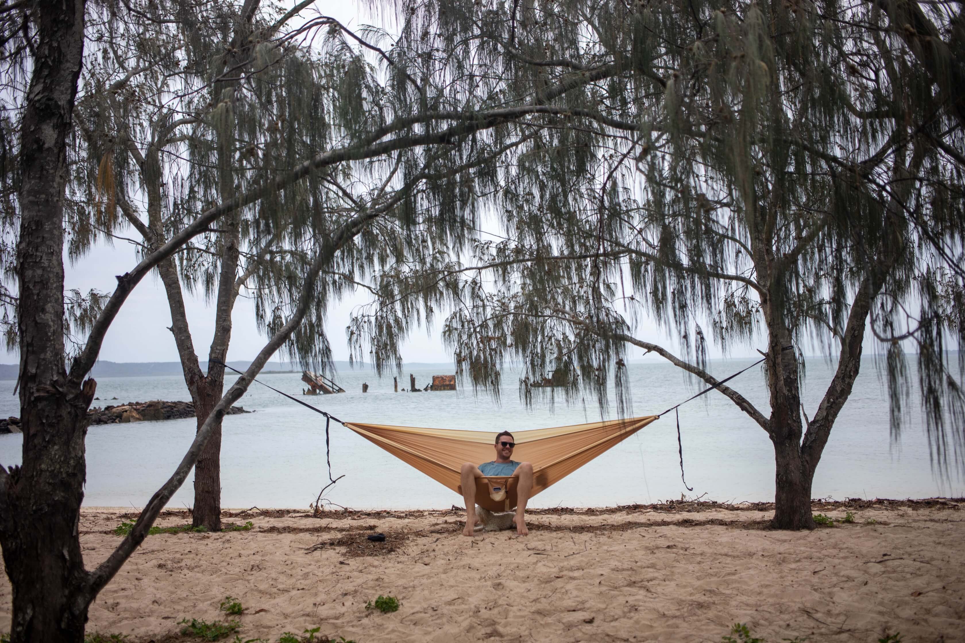 Sahara Sand Recycled Hammock with Straps