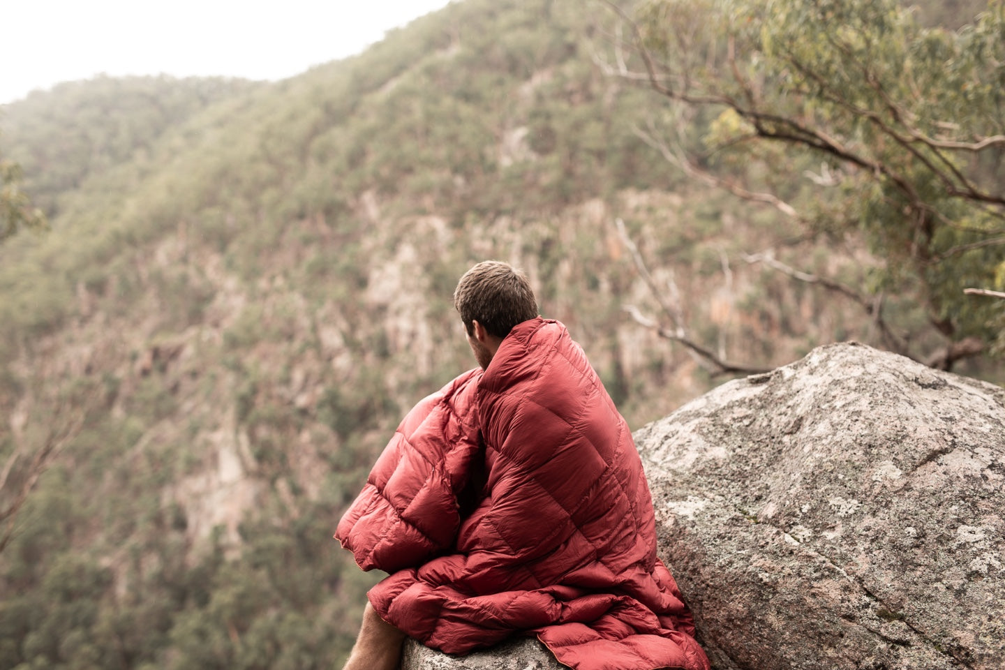 Earth Red Sustainable Down  - Puffy Blanket