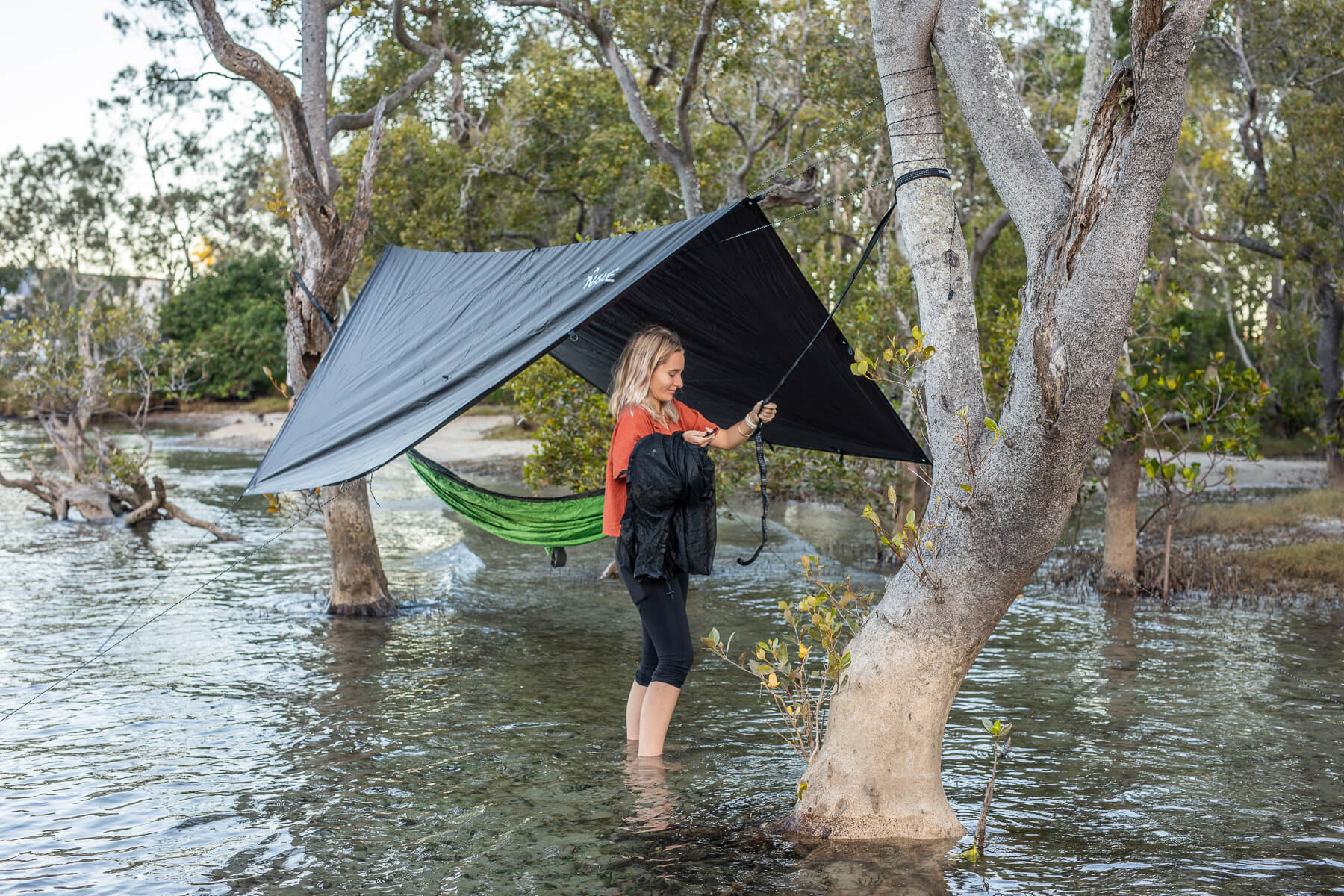 Recycled Hammock and Tarp Combo