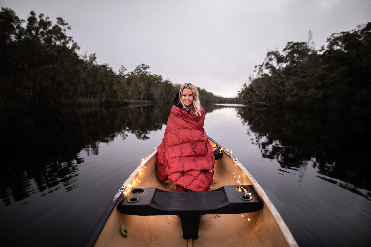 Earth Red Sustainable Down  - Puffy Blanket