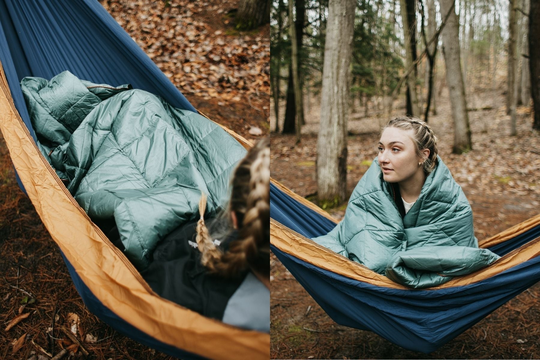 Recycled Hammock, Towel & Puffy Blanket Combo