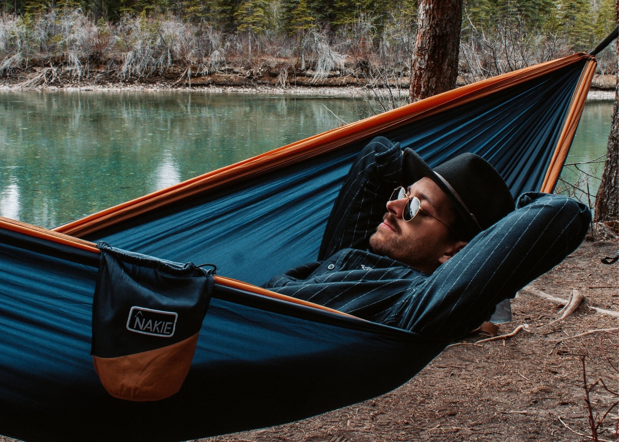 River Blue - Recycled Hammock with Straps