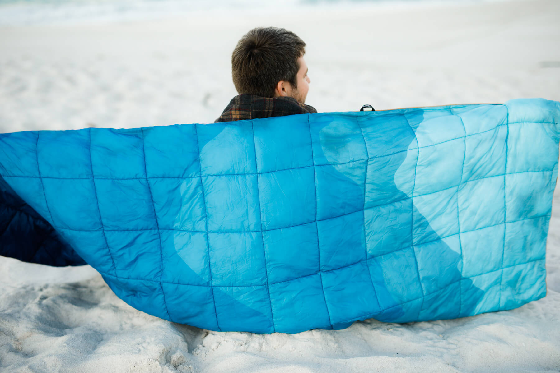 Mountain Blue Sustainable Down - Puffy Blanket