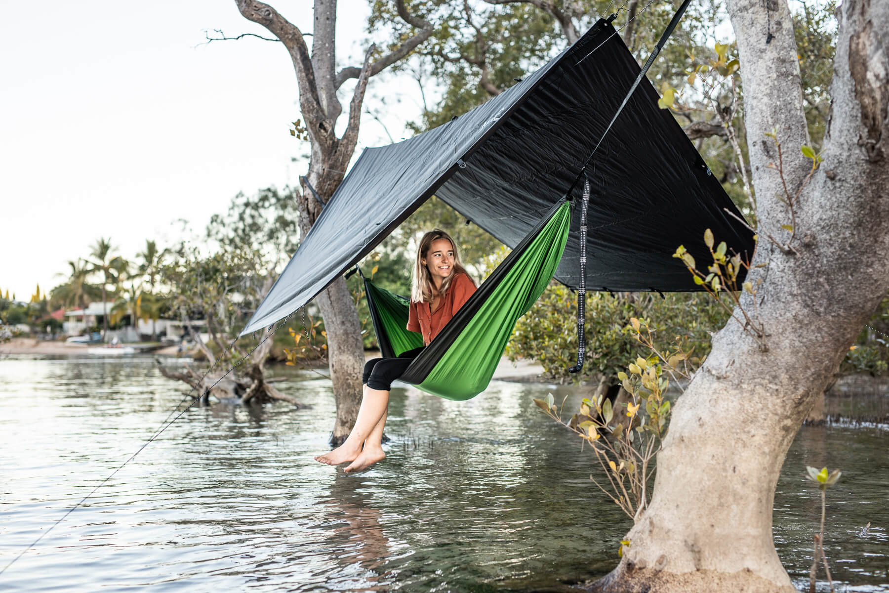 Recycled Hammock and Tarp Combo